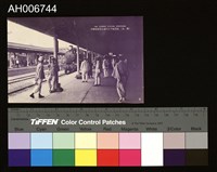 日治台北火車站月台單彩明信片藏品圖，第2張
